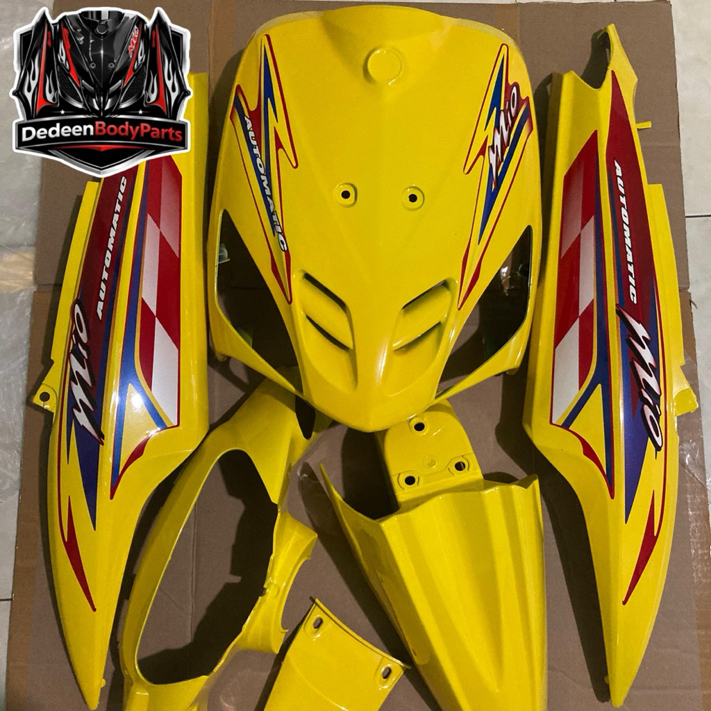 Full set Body mio sporty Warna Kuning Striping Benderan orian 2004