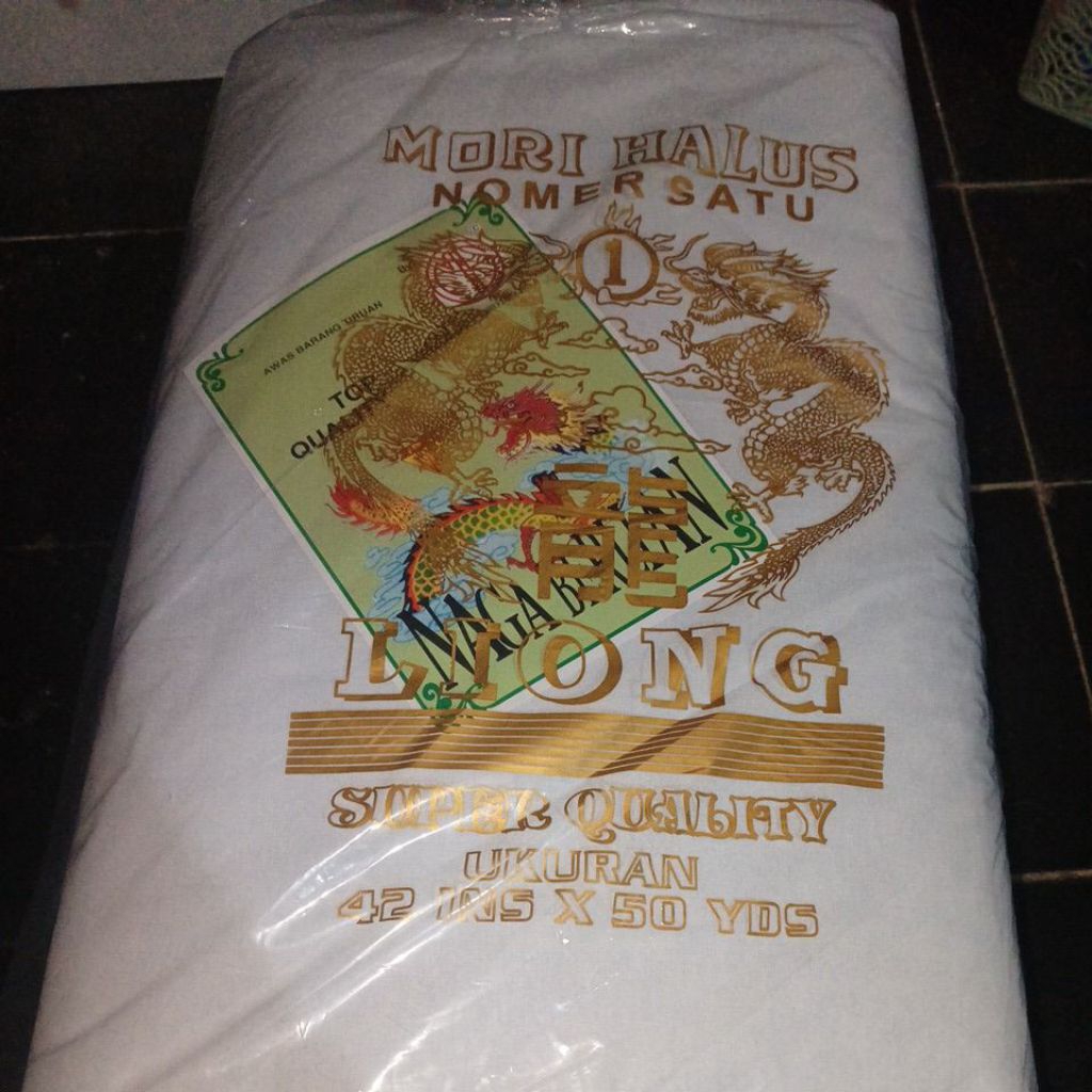MORI LIONG ASLI TEBAL KUALITAS BAGUS - KAIN KAFAN - KAIN PUTIH