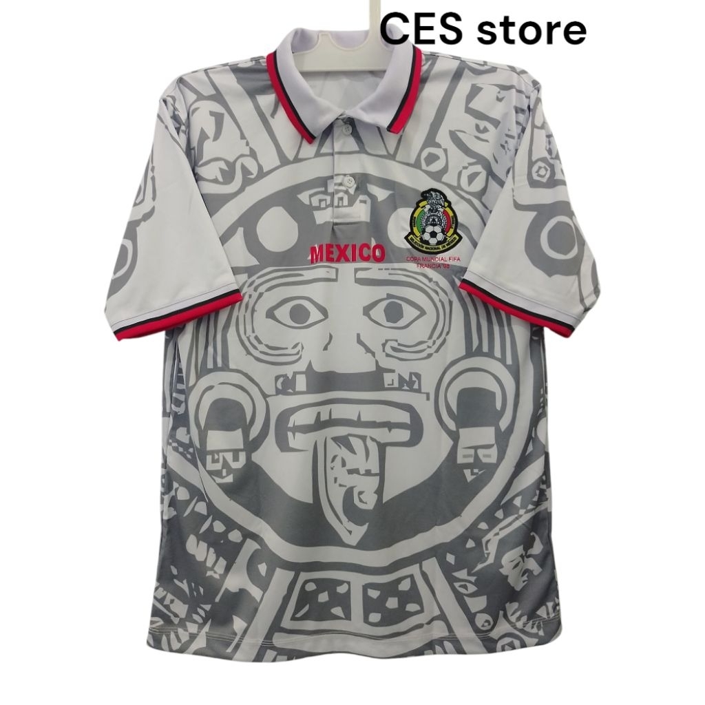 jersey baju bola retro vintage meksiko away world cup 98