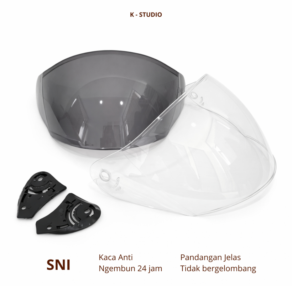 Kaca Helm KYT - INK Centro - KYT Galaxy DJ Maru - GMX GIX G2 Bens - Kaca Helm Jernih Jelas Tidak Ber