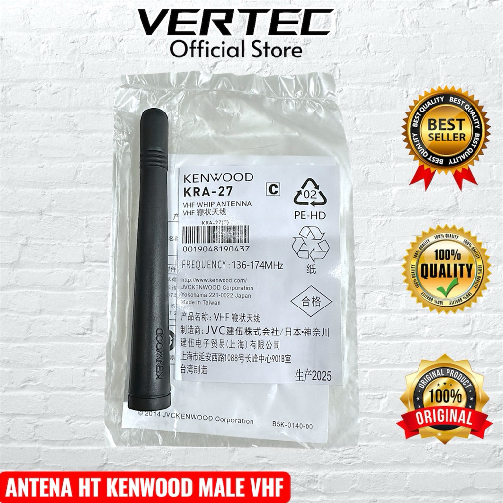 Antena HT Kenwood VHF 136-174Mhz Sma Male Compatible Firstcom FC27 FC07 FC 27 07 Skymax Sky Max SK27