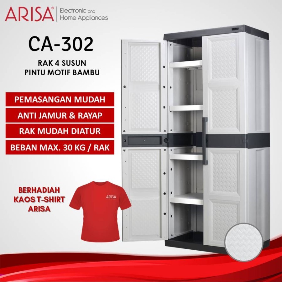 Arisa CA-302 Lemari Plastik Serbaguna Rak / Gantungan