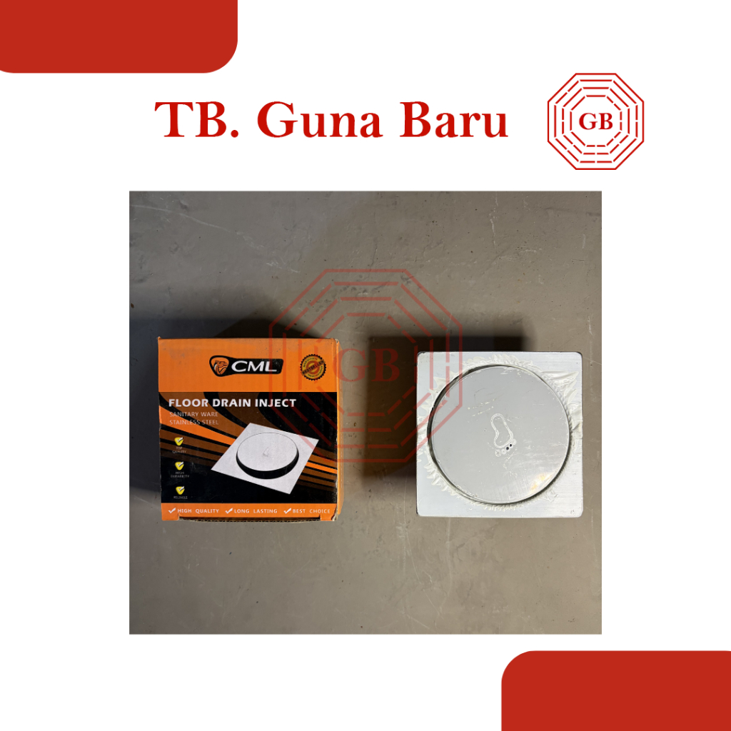 Floor Drain Inject CML 4" / Saringan Got Kamar Mandi Injak CML Stainless Steel Tahan Karat