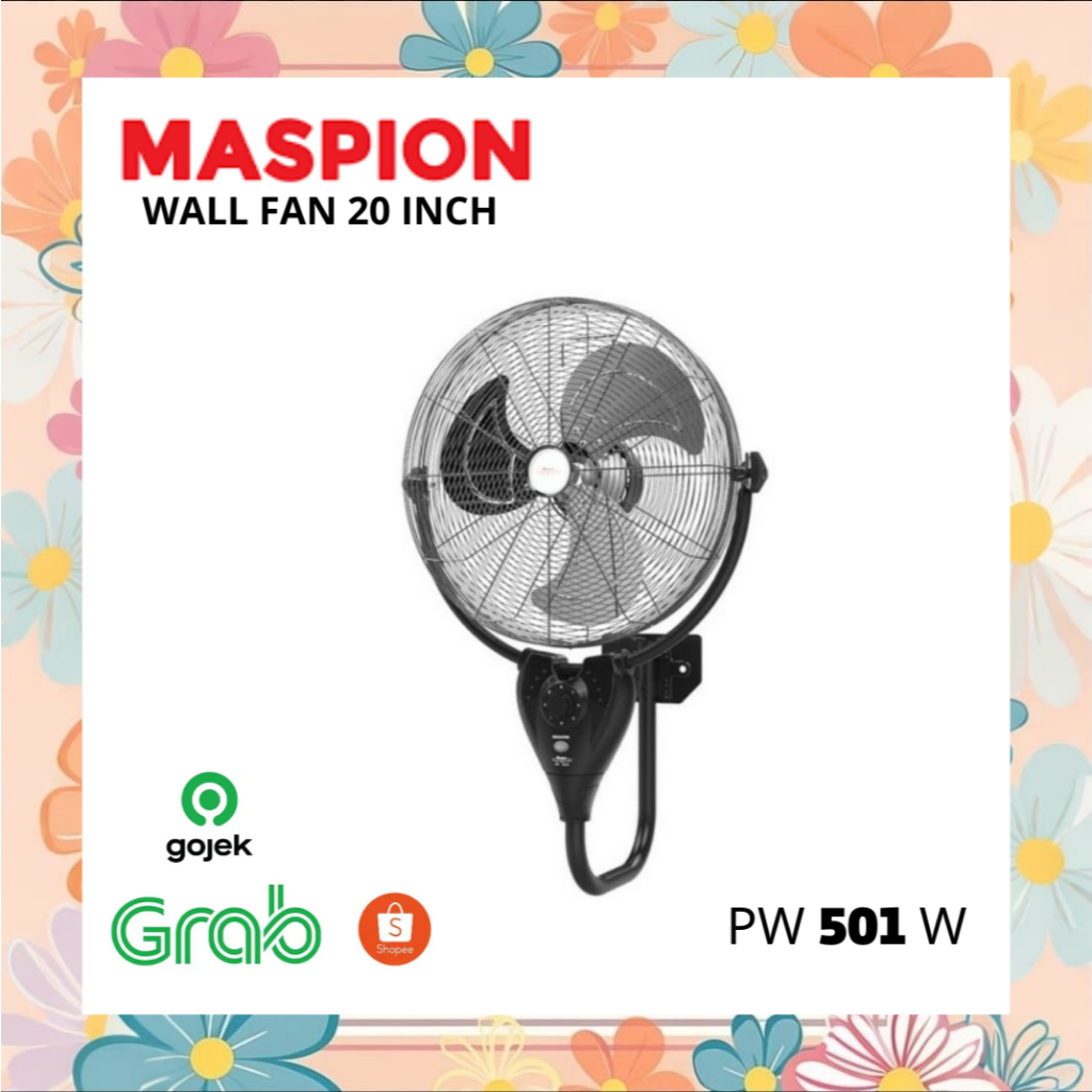 Maspion PW 501W Kipas Angin Industrial Fan 20 Inch Jumbo 501 W PW501W (KHUSUS INSTAN)