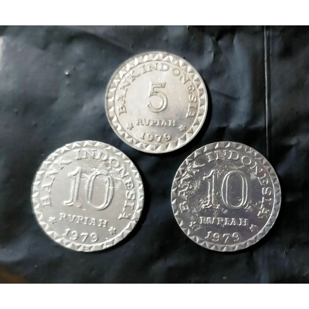 Koin mahar 25 rupiah 10 rupiah & 5 rupiah tahun 1979