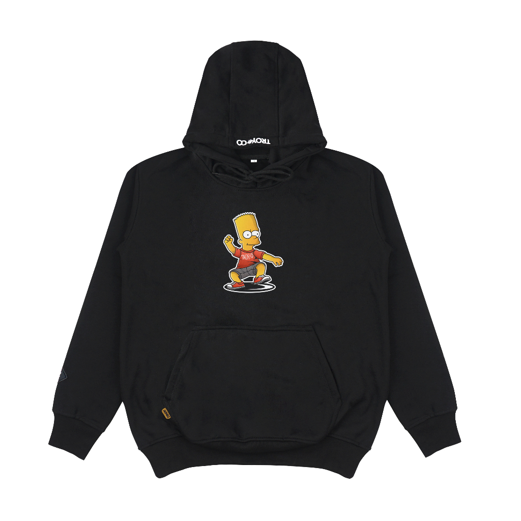 Troy Company Hoodie Black Bart Simpson Dance - Hoodie Pria Hitam KHD 2441