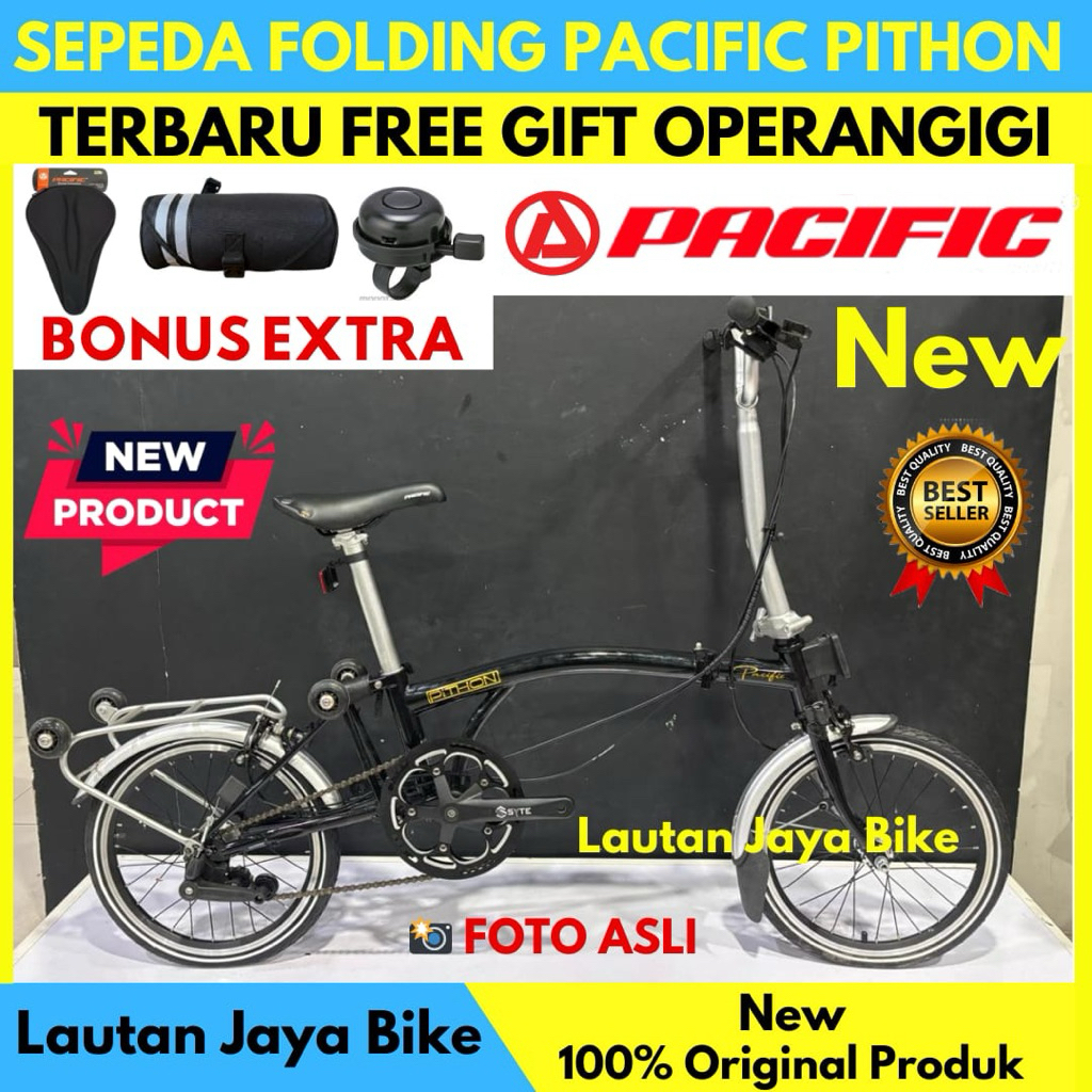 Sepeda Lipat 16 20 Genio Vesta PITHON Free Bag
