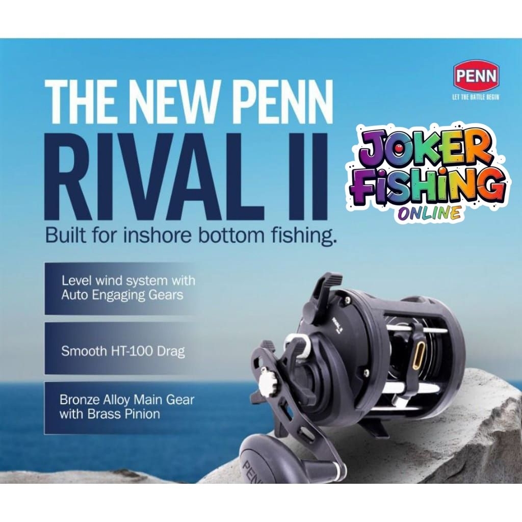 REEL PENN OH TROLLING RIVAL II & WARFARE II (15/20/30) - HANDLE KIRI