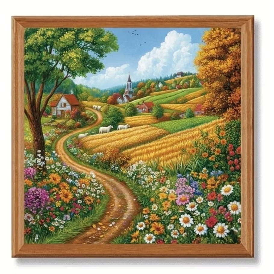 DIY PAKET KRISTIK pemandangan rumah pedesaan cross stitch kit 14ct 11ct pola kain