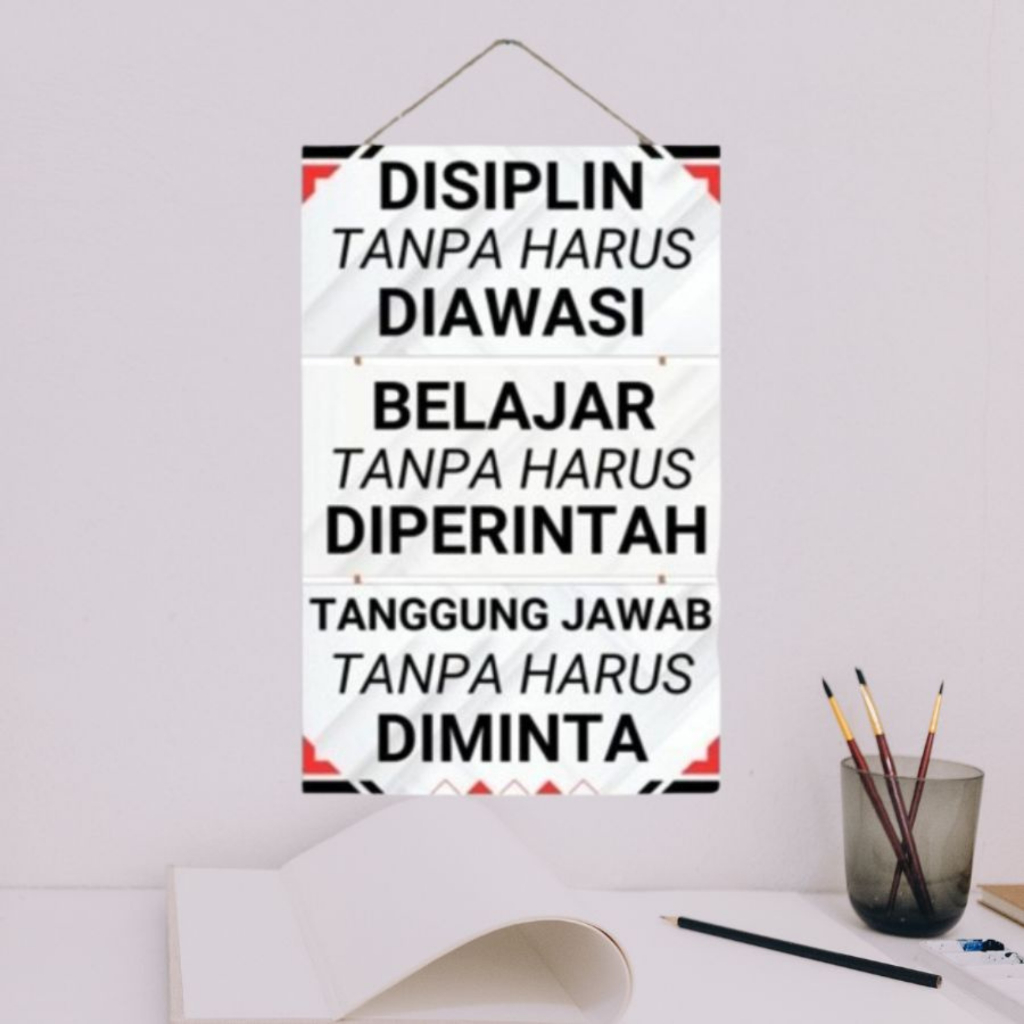 Hiasan Dinding Kata Motivasi Belajar Model Gantung