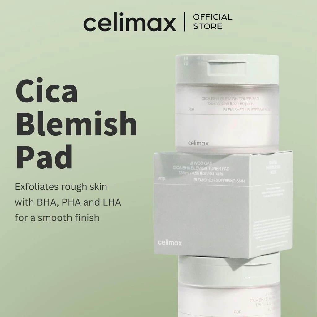 CELIMAX Ji Woo Gae Cica BHA Blemish Toner Pad 170ml/60pads