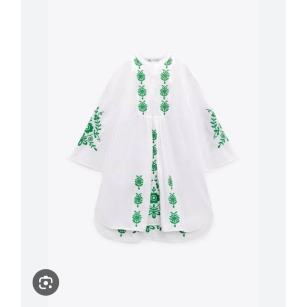 Zara Embroidery Dress Oversize NWT