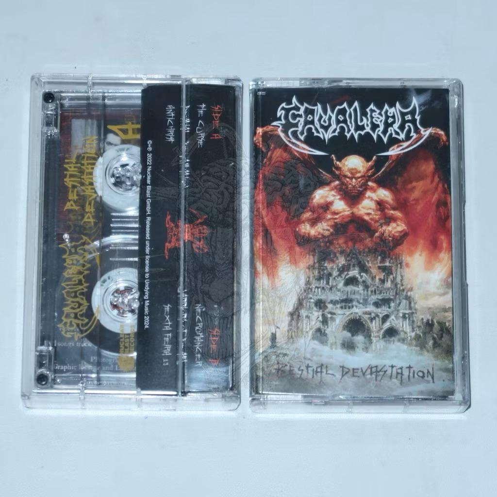 CAVALERA bestial devastation - TAPE ORIGINAL & BERLISENSI RESMI UNDYING MUSIC