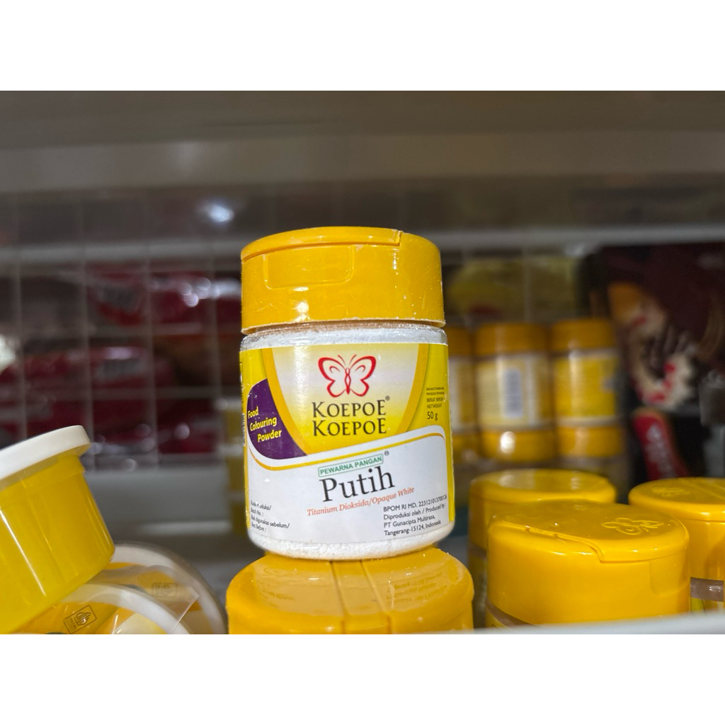 KOEPOE KOEPOE PEWARNA PANGAN PUTIH 50g TITANIUM DIOKSIDA/OPAQUE WHITE