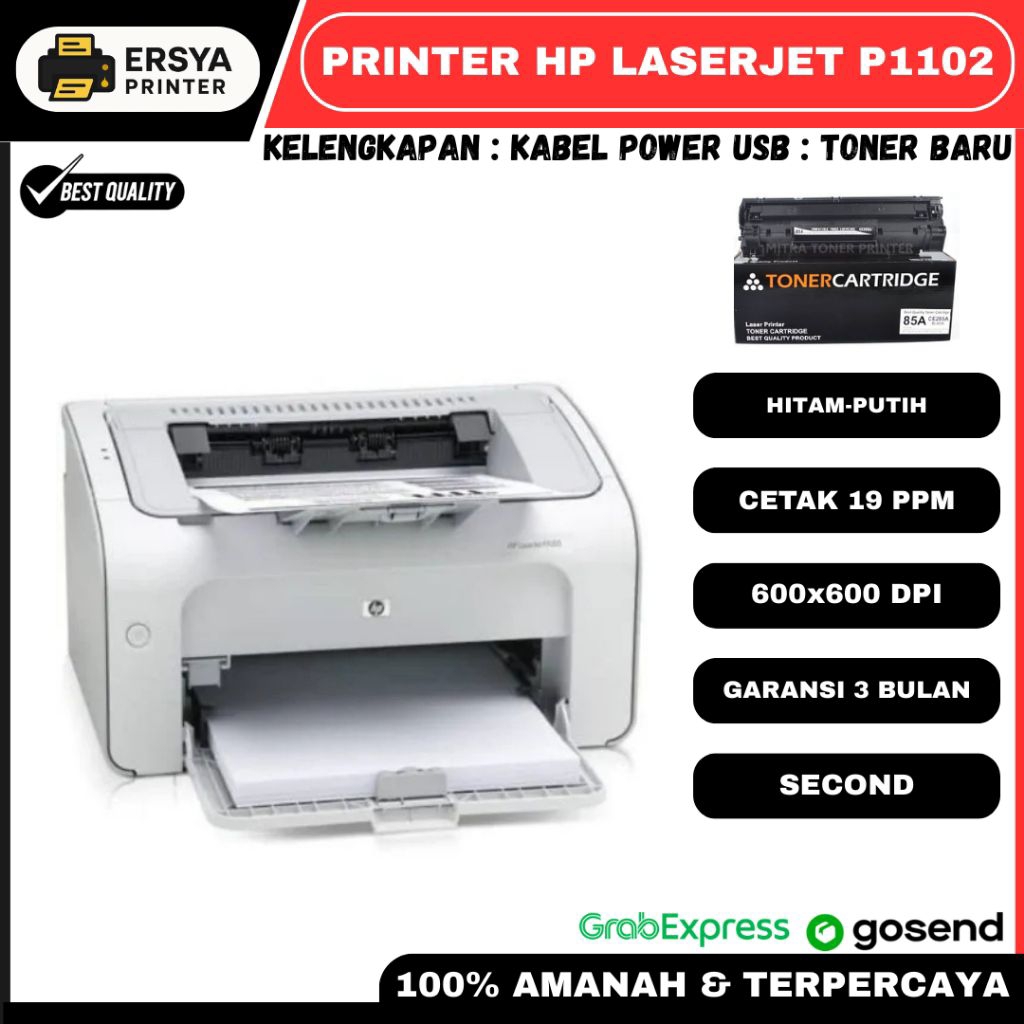 Printer HP Laserjet P1102 Toner 85a Murah Garansi 3 Bulan