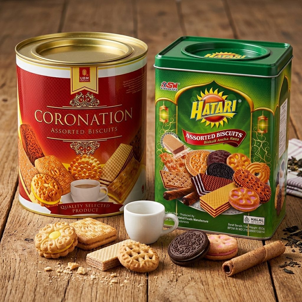 Bundling Hampers Package Hatari Assorted Biscuits + Coronation Assorted Biscuits | Oceanhills Hamper