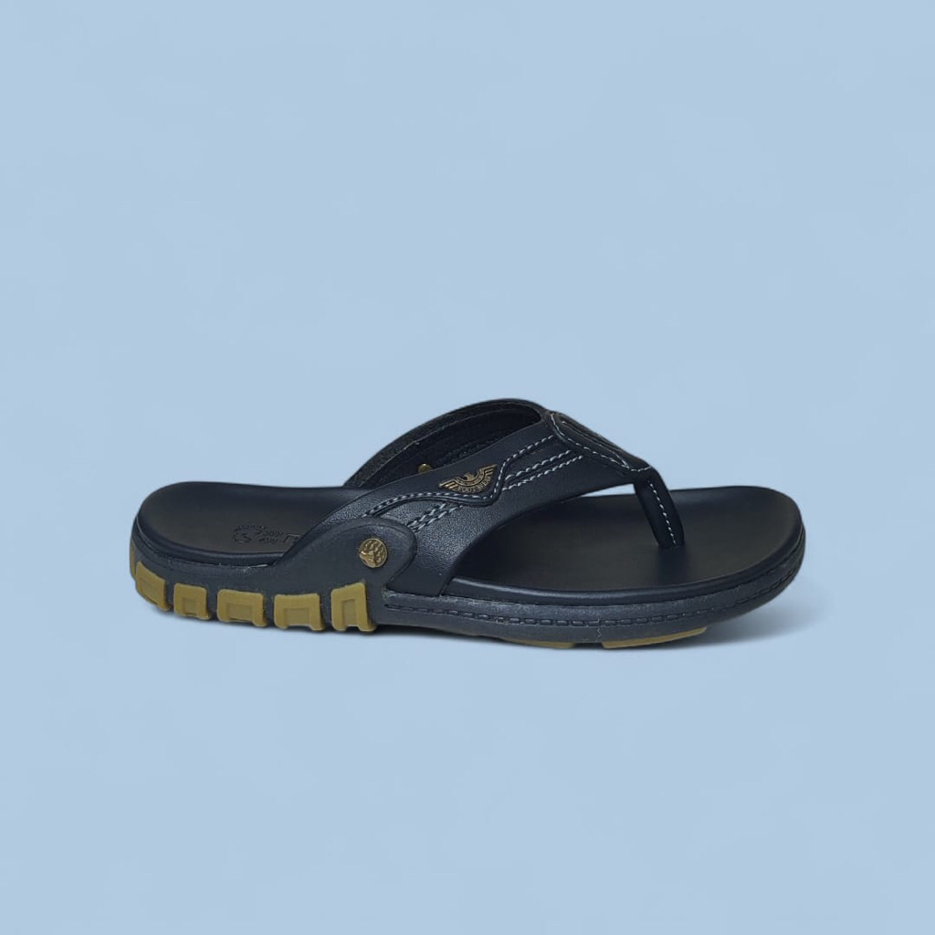 Sandal Selop Kulit Anak Barnett Reno Kid - 07 Black
