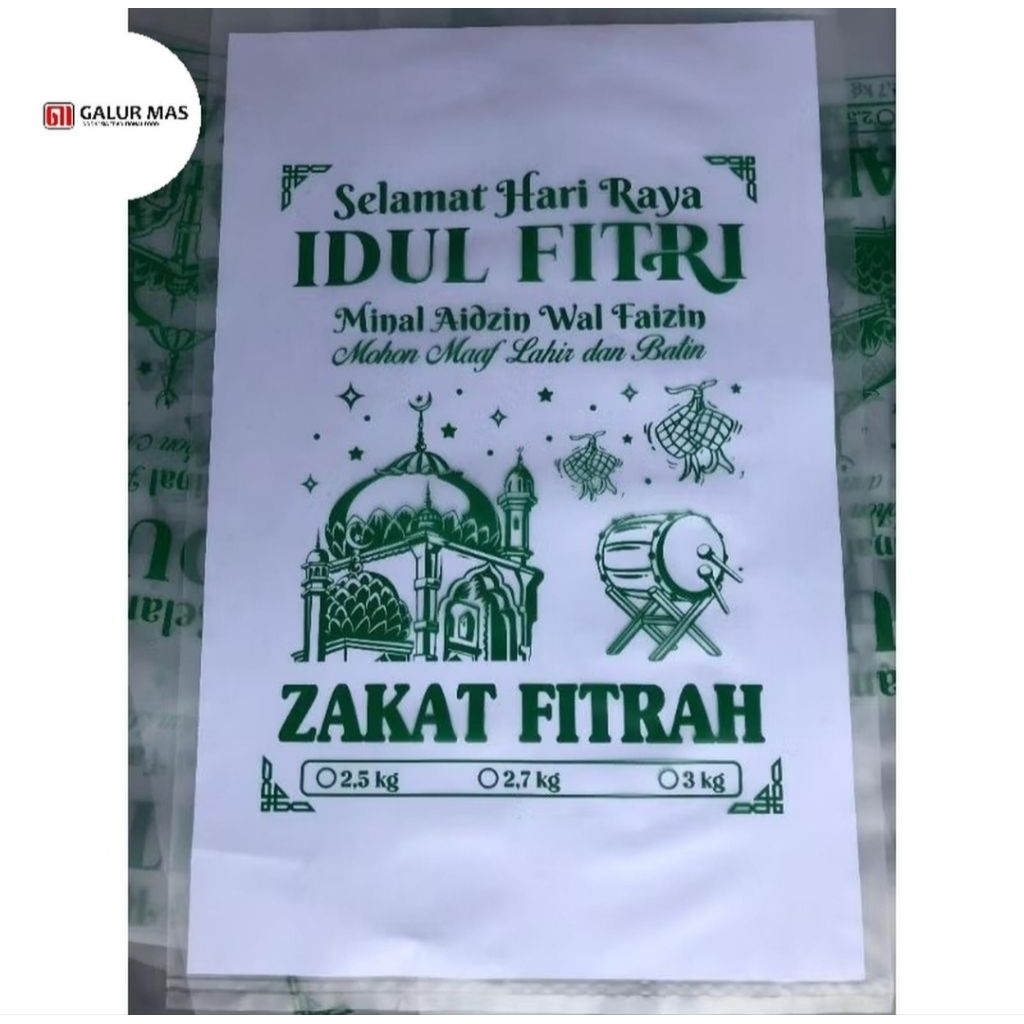 Plastik Kemasan Beras Zakat Fitrah 3Kg
