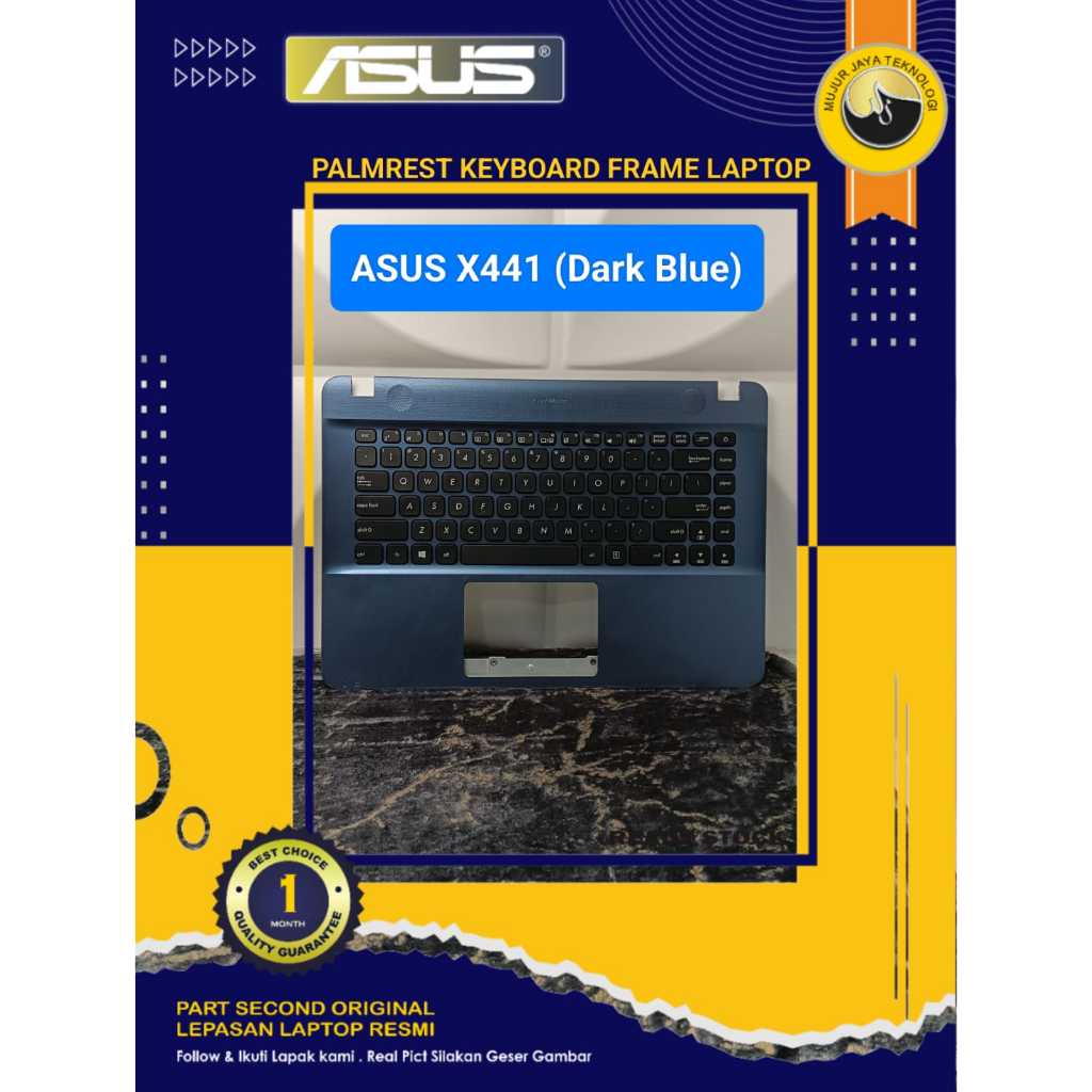 KEYBOARD FRAME PALMREST CASING ASUS X441 X441S X441N X441M X441U X441B DARK BLUE METALIC NORMAL