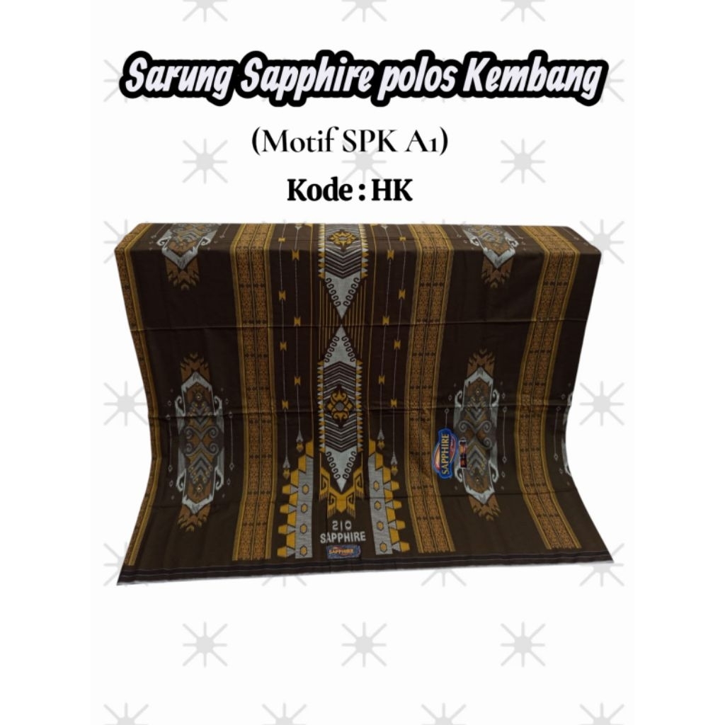 Sarung sapphire polos kembang/ Sarung sapphire motif kembang/ sarung sapir