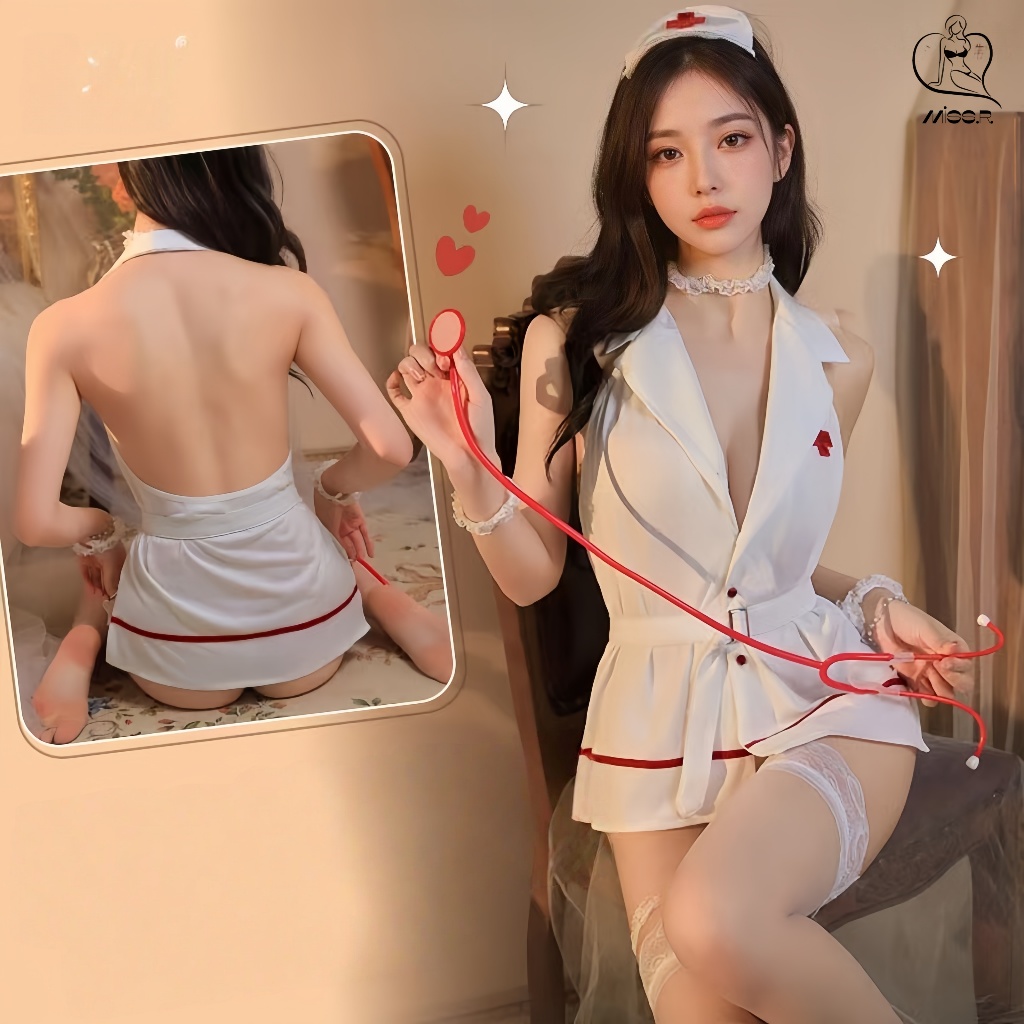 Elegant & Mysterious NEW Lingerie Dress Seragam perawat cosplay Sexy Lingerie Dress Sexy Lingerie Wa