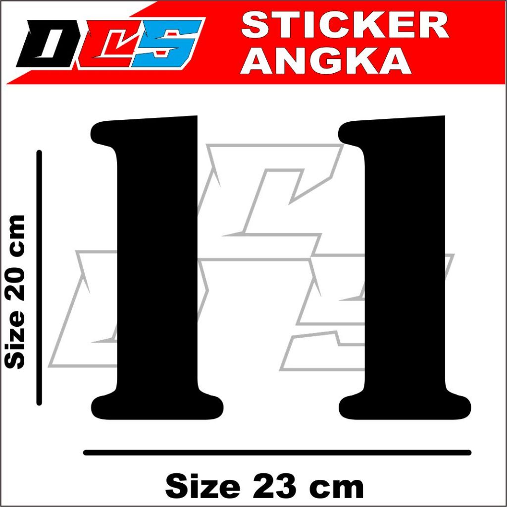 STICKER CUTTING ANGKA STICKER TEMPELAN UNTUK BIKIN NOMOR