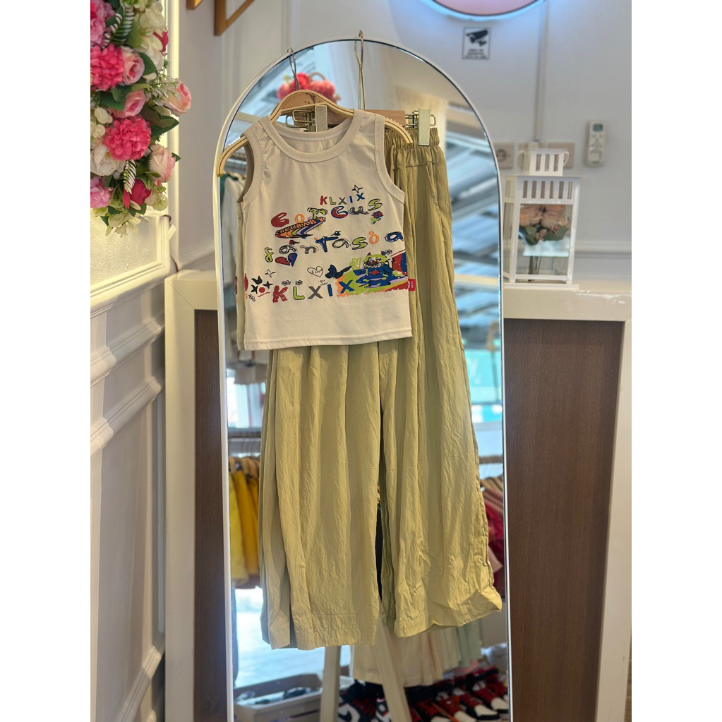 one set anak celana kulot premium