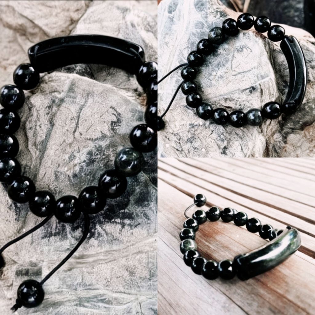 gelang giok black jade khas aceh
