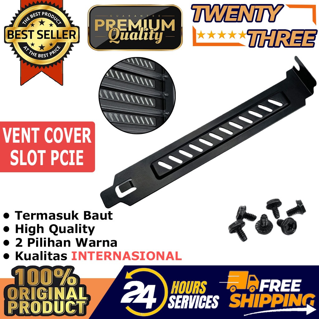 Penutup Tutup Slot VGA Cover pcie pci garis case pc casing komputer Panel Belakang Back Plate Vent