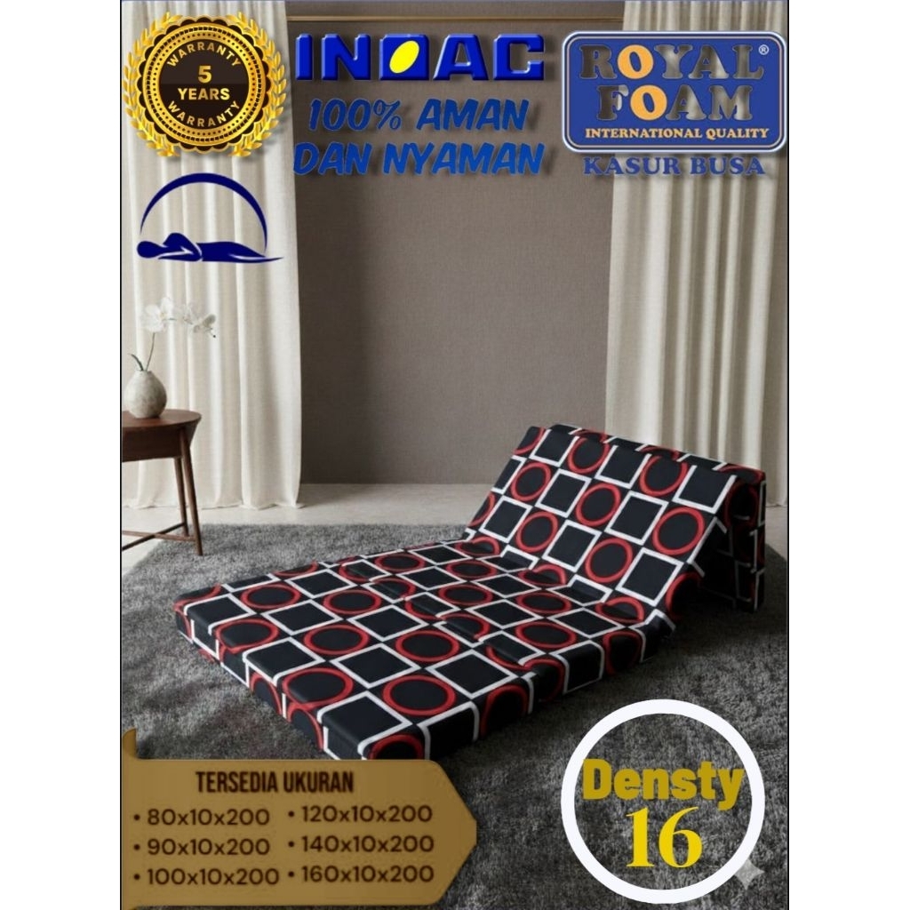 kasur busa lipat INOAC 4 tebel 10 ukuran 80,90,100,120,140,160,180