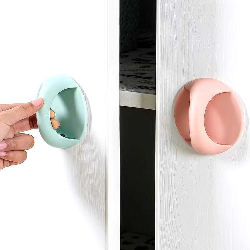OKESTORE_PKU / RANDOM WARNA / Pegangan Pintu Bulat / Tempelan Gagang Untuk Pintu Kamar Mandi Laci Le