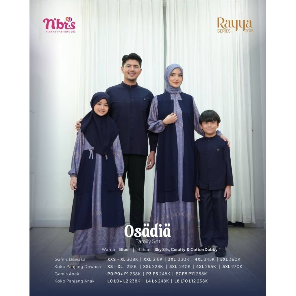 Sarimbit Nibras Terbaru Osadia Blue / Navy Ori 100%
