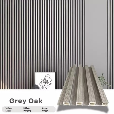 Wall Panel 290x16 cm PVC Wall WPC Wood Panel Dekorasi Dinding Panel Motif Kayu Warna Lengkap