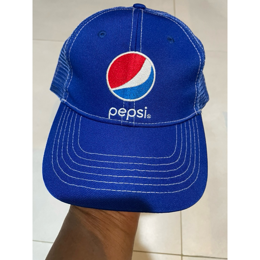 Topi Pepsi Cola Blue Snapback Trucker Hat Adult G&G Cola