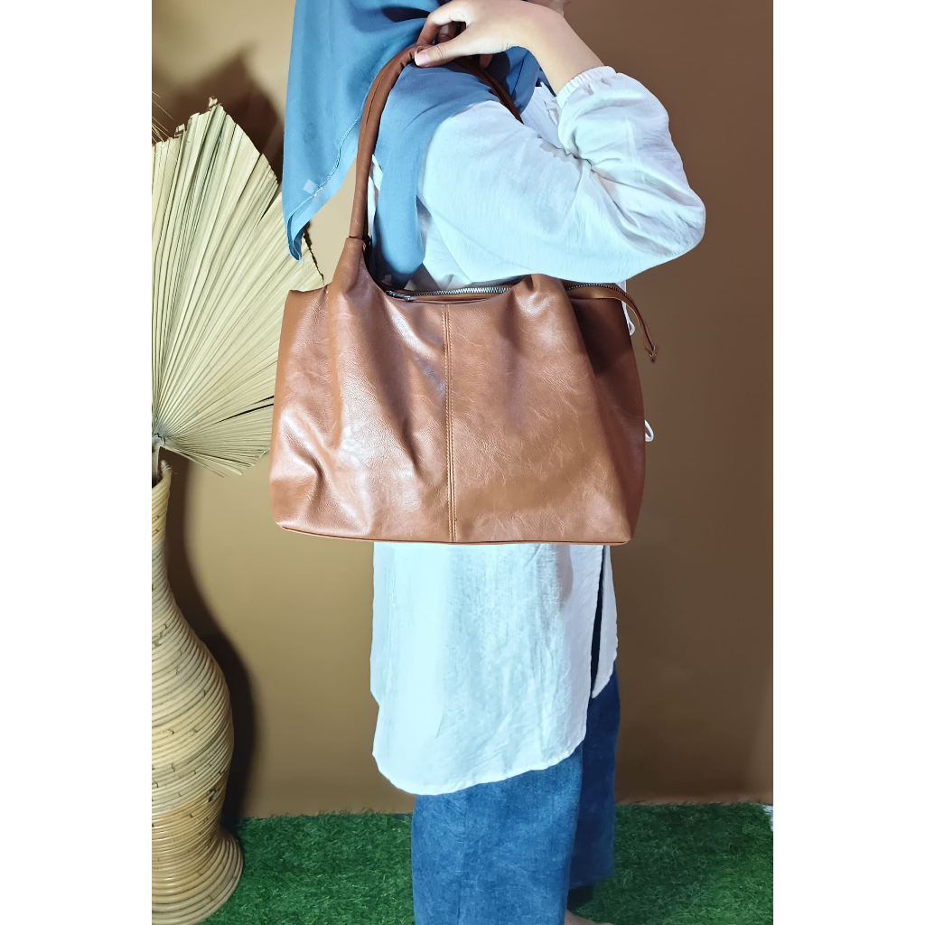 Tas Wanita ToteBags Korean Style Semi Leather By HanaGaleri