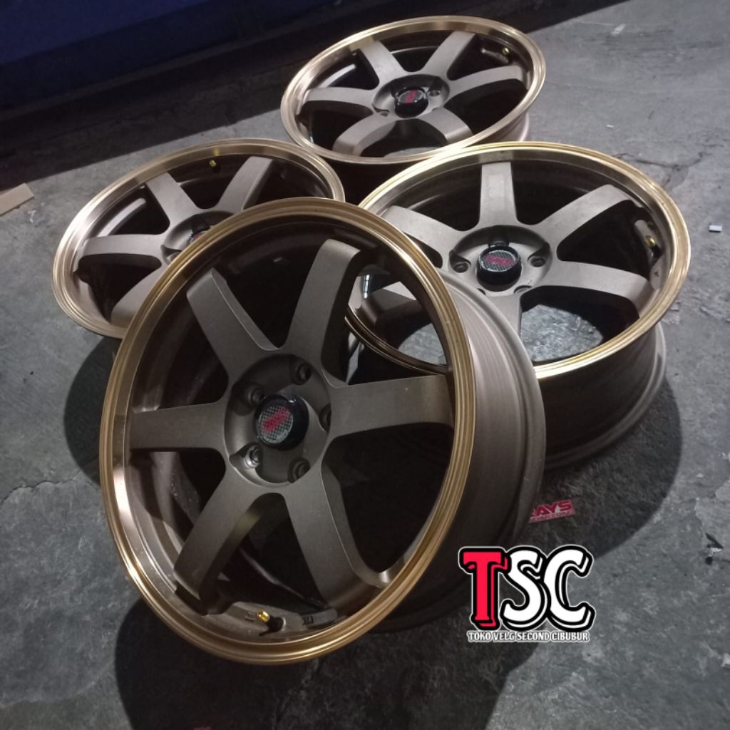 VELG SECOND | TE37 RING 17X7,5 PCD 5X114,3 BRONZE BUAT INNOVA HRV CRV X-PANDER SERENA CAMRY CIVIC FD