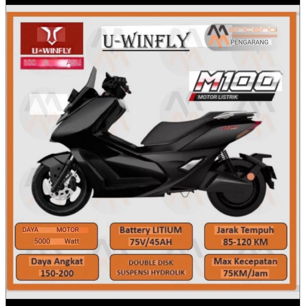 Motor Listrik Racing UWinfly M100 5000W 75km/Jam