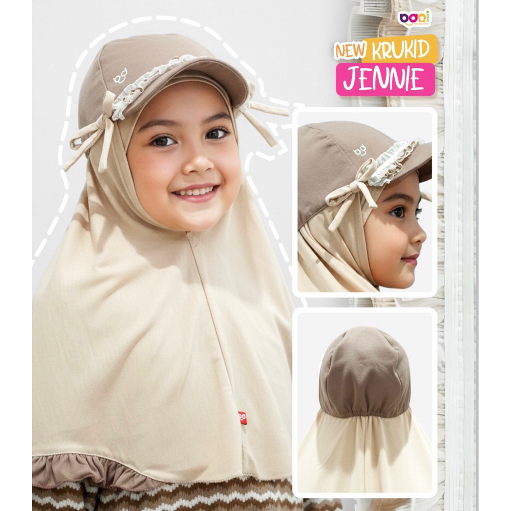 KRUKID JENNIE JILBAB KAOS ANAK RABBANI BANI BATUTA