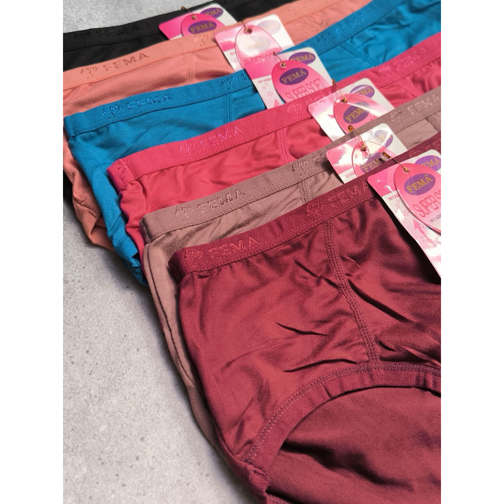 6 PCS Celana Dalam FEMA L XL XL XXXL Celana Dalam FEMA Import