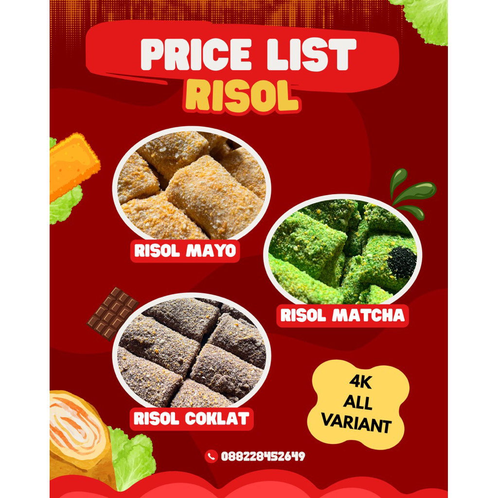 RISOLES MATCHA | RISOLES MAYO | RISOLES COKLAT KEJU