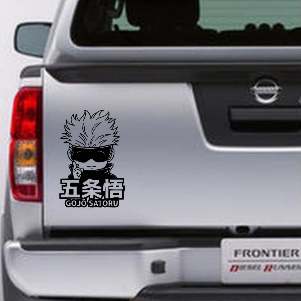 CUTTING STIKER MOBIL ANIME STICKER BAGASI MOBIL GOJO SATORU KEREN
