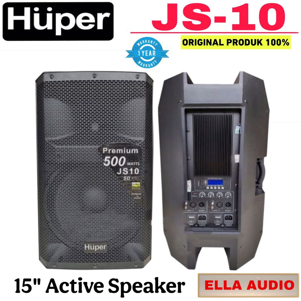 Huper JS10 Speaker Aktif 15 inch 500W Huper JS-10