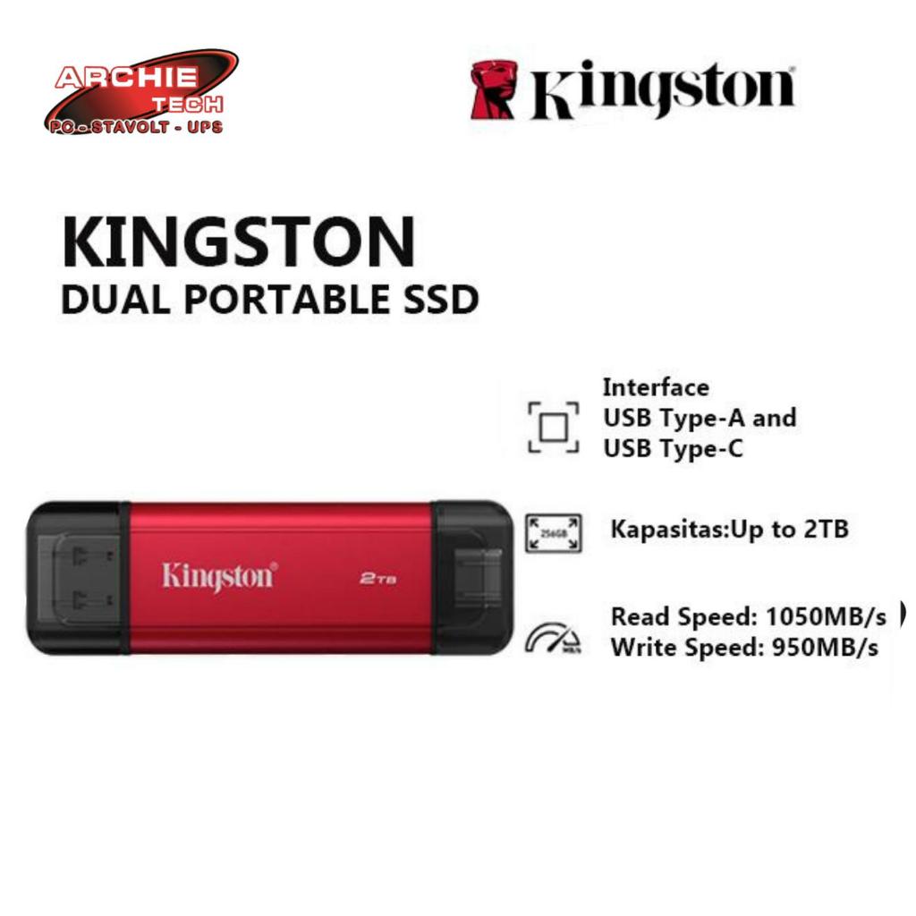 SSD Kingston Dual Portable SSD USB Type-A and Type-C SSD External