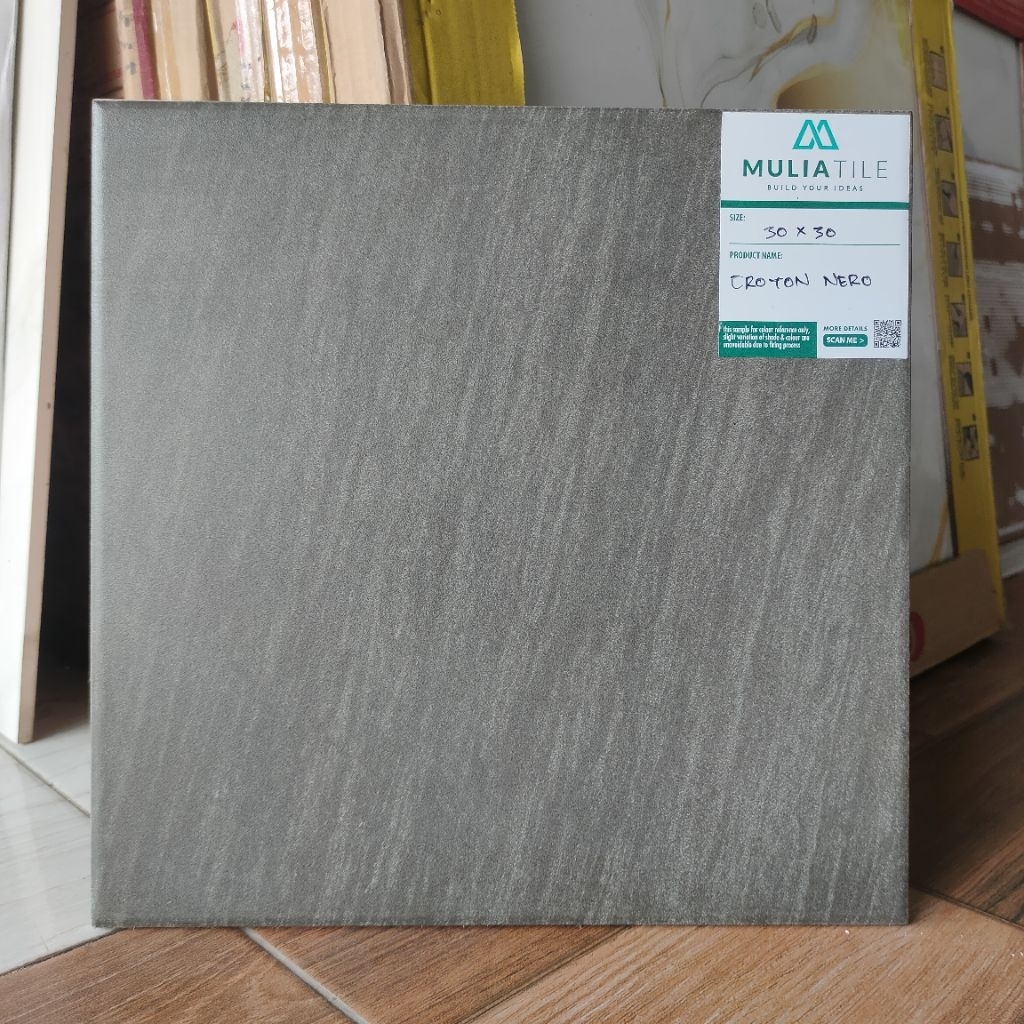 Keramik Lantai 30x30 Anti Slip Mulia Croton Nero Ceramic Permukaan Matt
