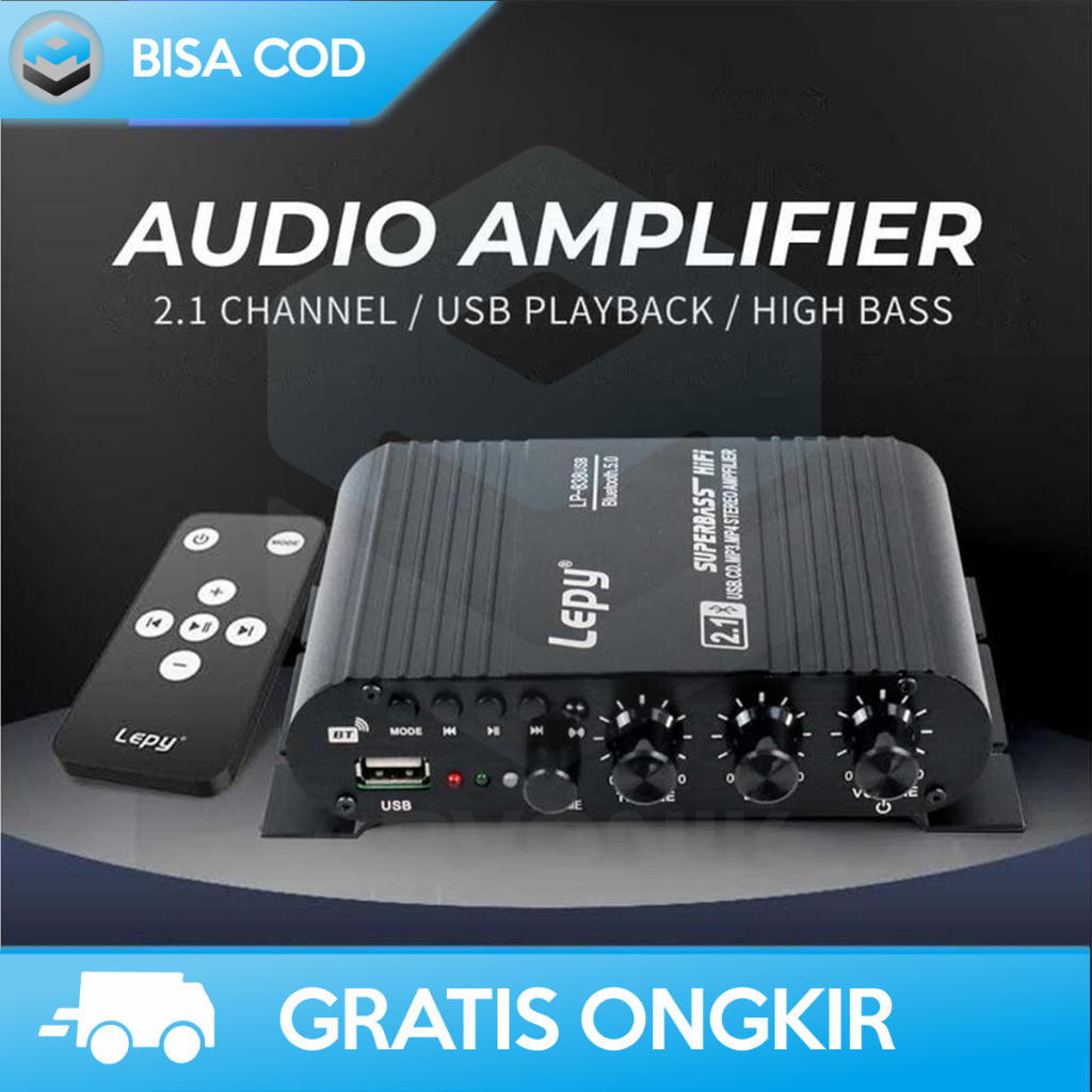 PAPAN KABEL AUDIO AMPLIFIER KARAOKE BLUETOOTH DIGITAL SCREEN USB HIFI SOUND SPEAKER REMOTE BATERAI D