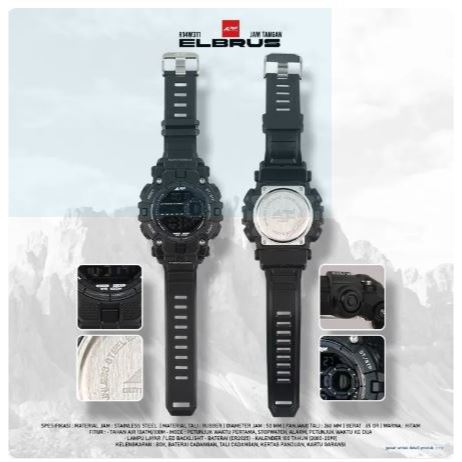 Rei Jam Tangan Digital Pria Elbrus Arei Outdoorgear
