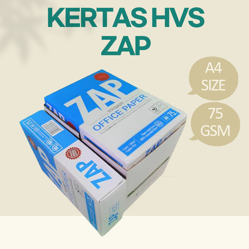 KERTAS HVS 75 GSM A4 - MERK ZAP