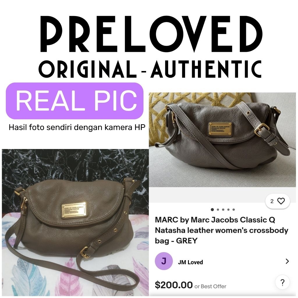 CUCI GUDANG Tas selempang wanita branded MARC JACOBS ori ( NEGO )