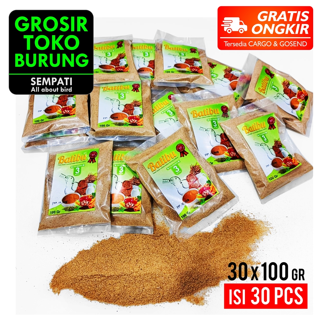 SEMPATI GROSIR Formula Batibu 100 Gram per Dus isi 30 pcs Pakan Bubur Lolohan Loloh Makanan Anakan P
