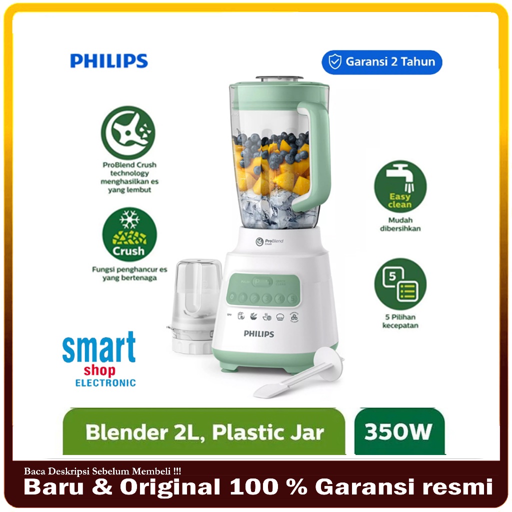PHILIPS Blender HR2221 Series 5000 HR2221/30 HR2221/00 - Plastik 2 L